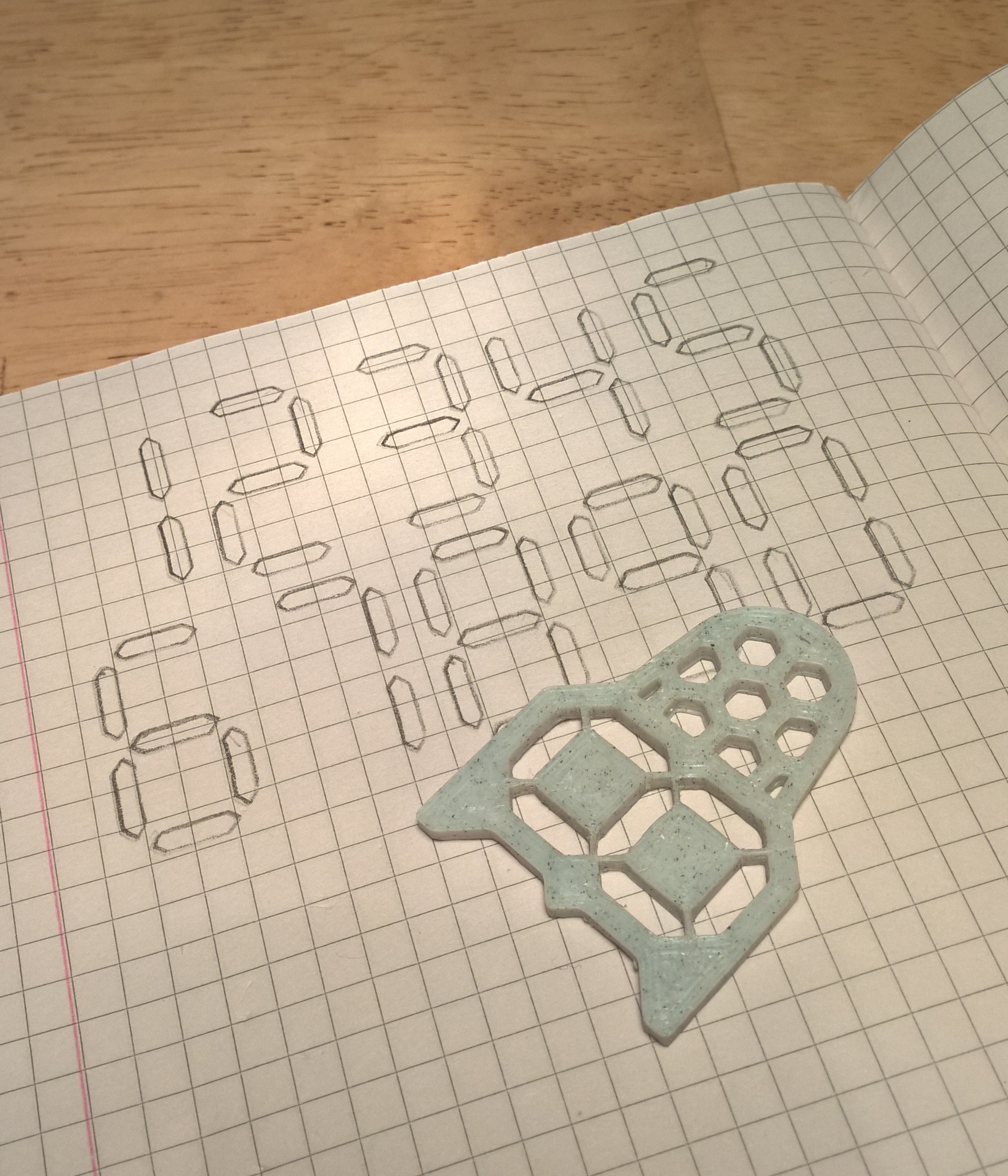 Hex digital numbers drawing template/stencil