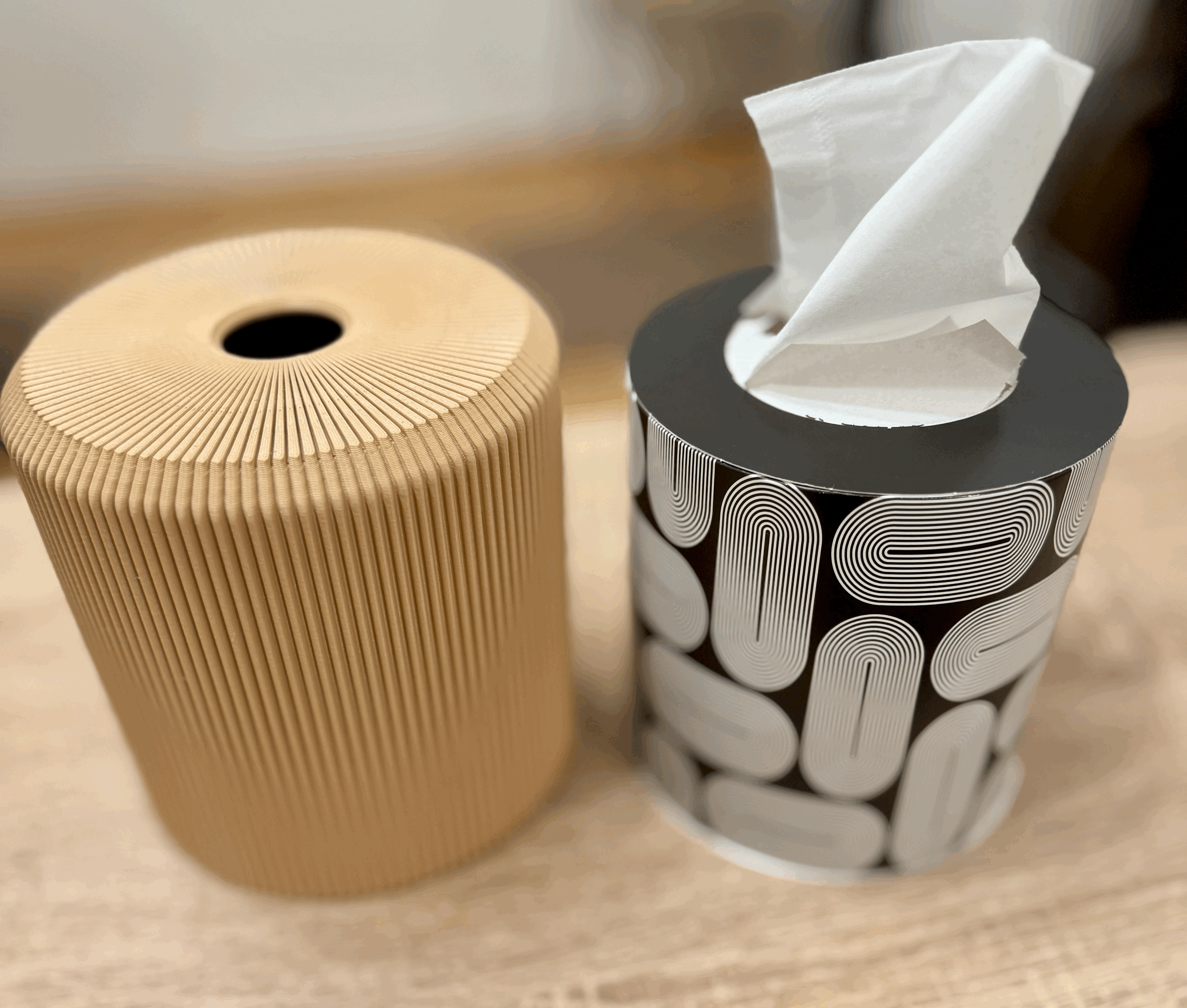 Taschentuchbox rund = tissue box round