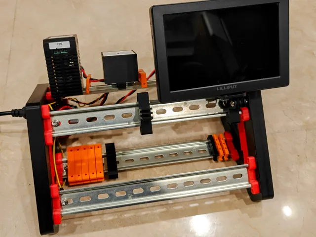 DIN rail quarter inch camera mount