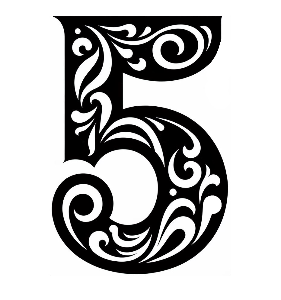 Ornamental number 5 (1)