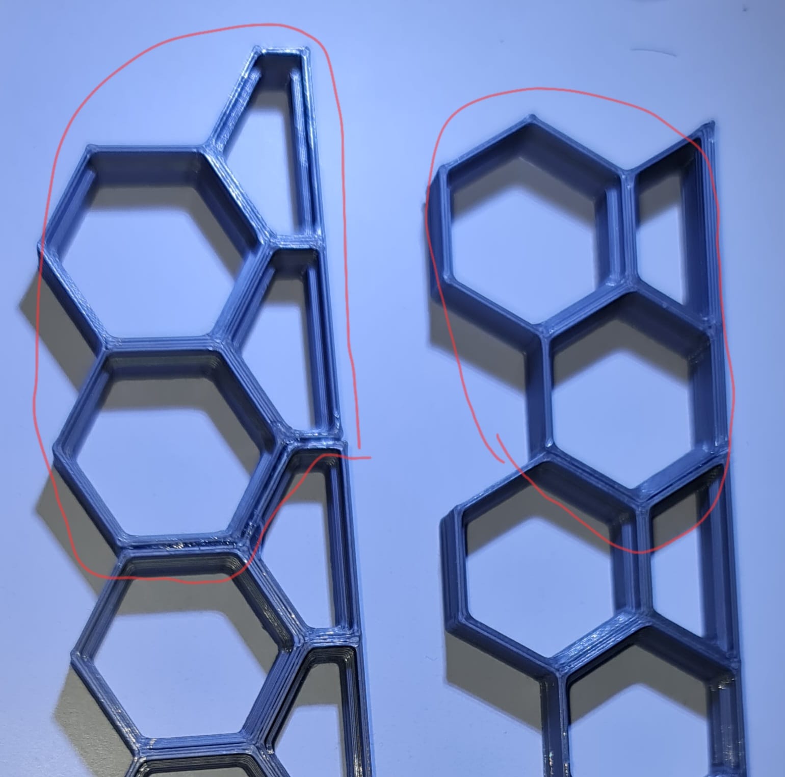 Honeycomb wall border pieces