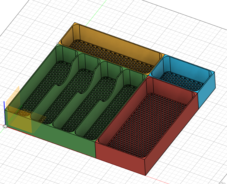 Cutlery tray - Honeycomb