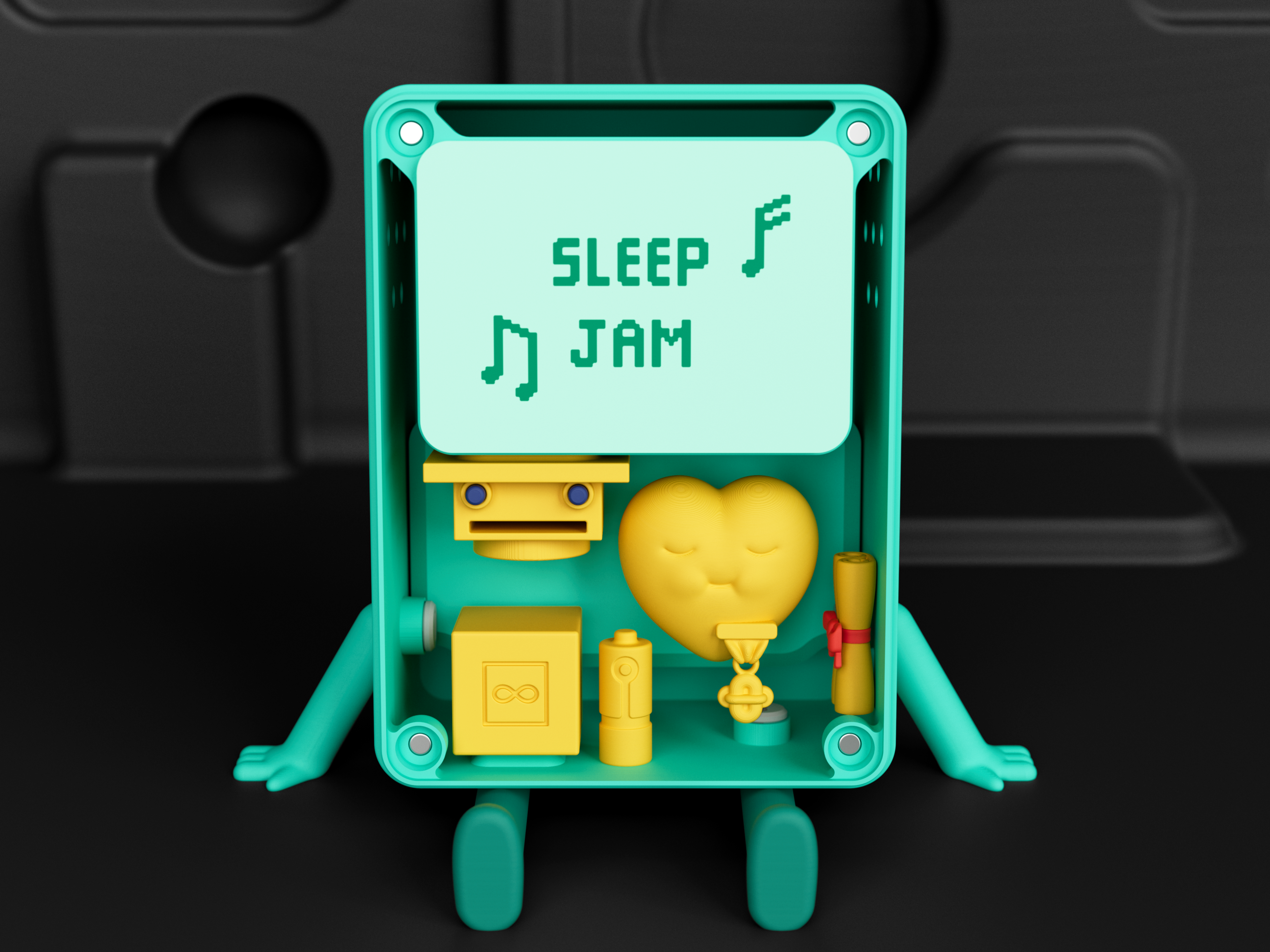 Miniatura 2 do modelo 3D Adventure Time BMO Figure (Interactive)