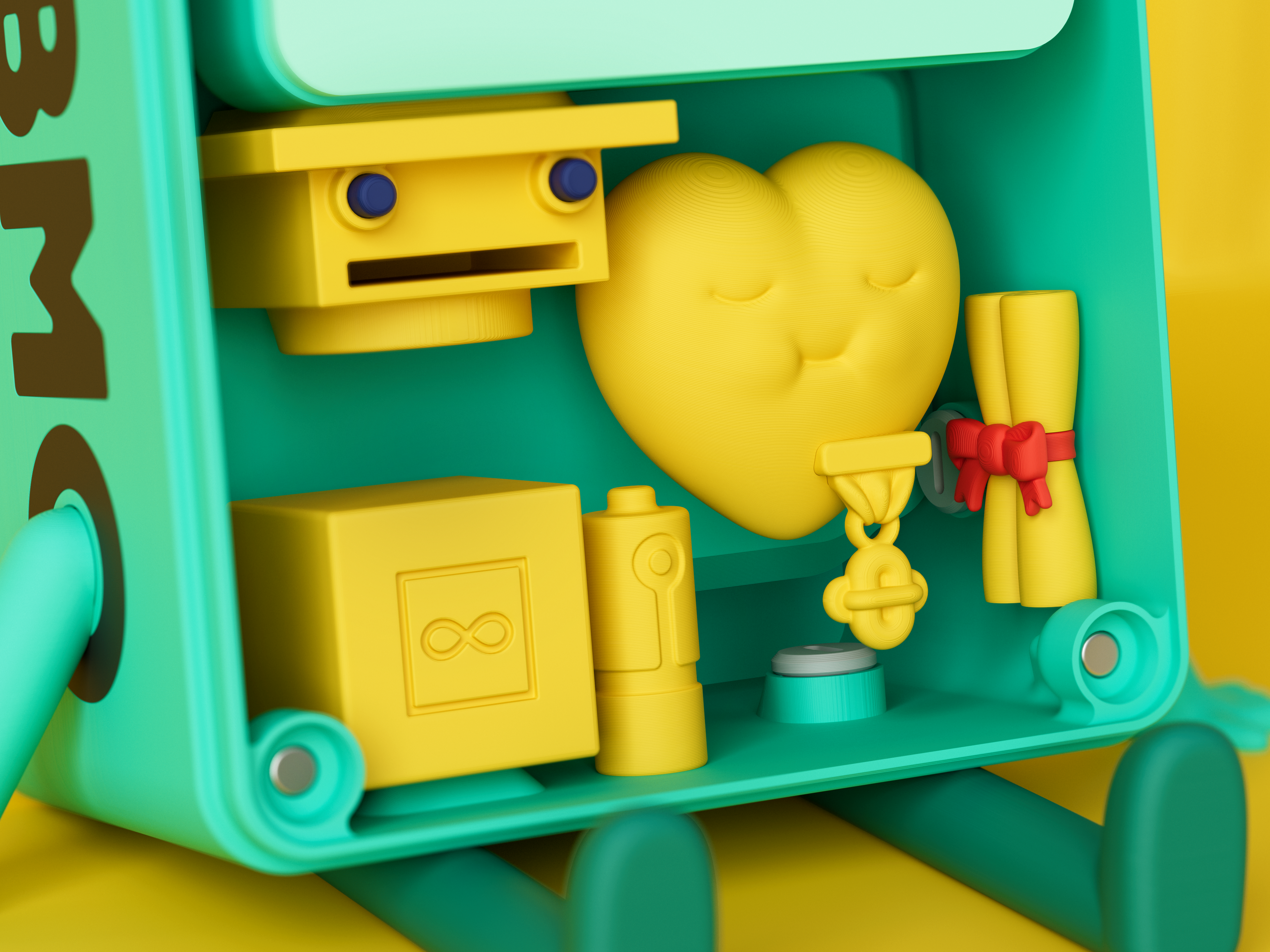Miniatura 4 do modelo 3D Adventure Time BMO Figure (Interactive)