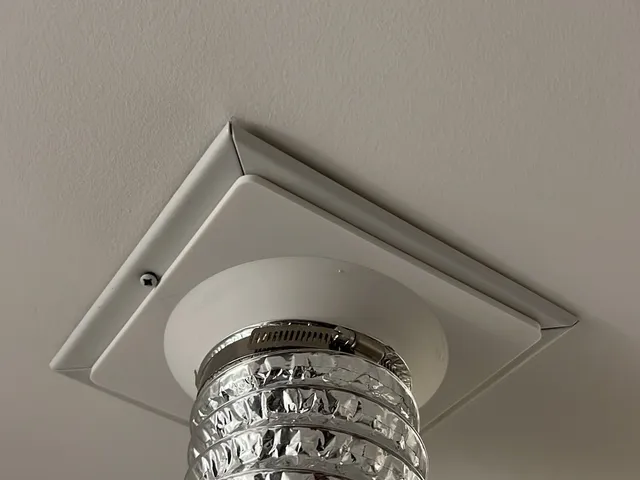 4 inch flexible duct adapter to bathroom vent fan grill