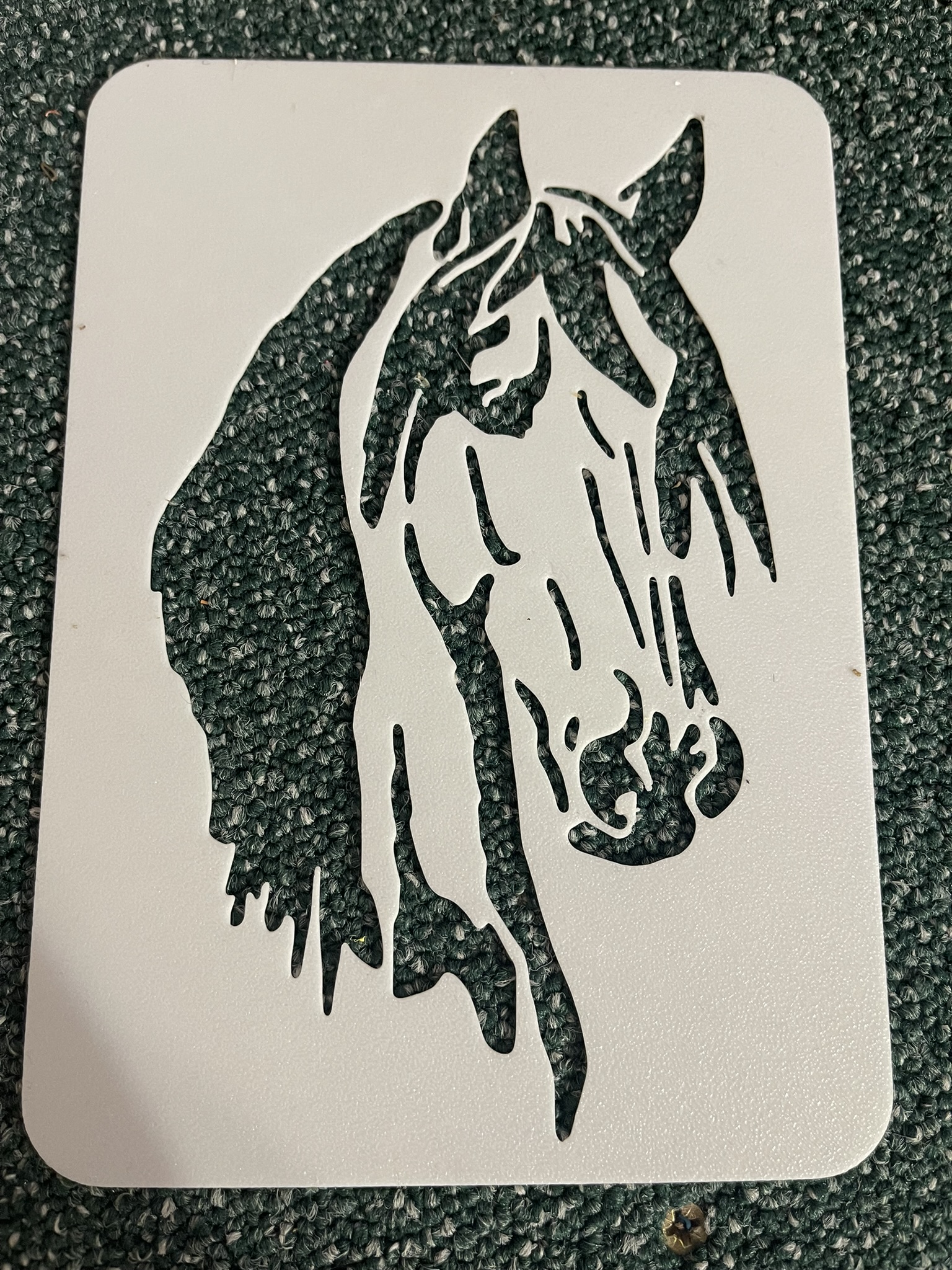 4x horse template #2 - Stencil for draw and paint