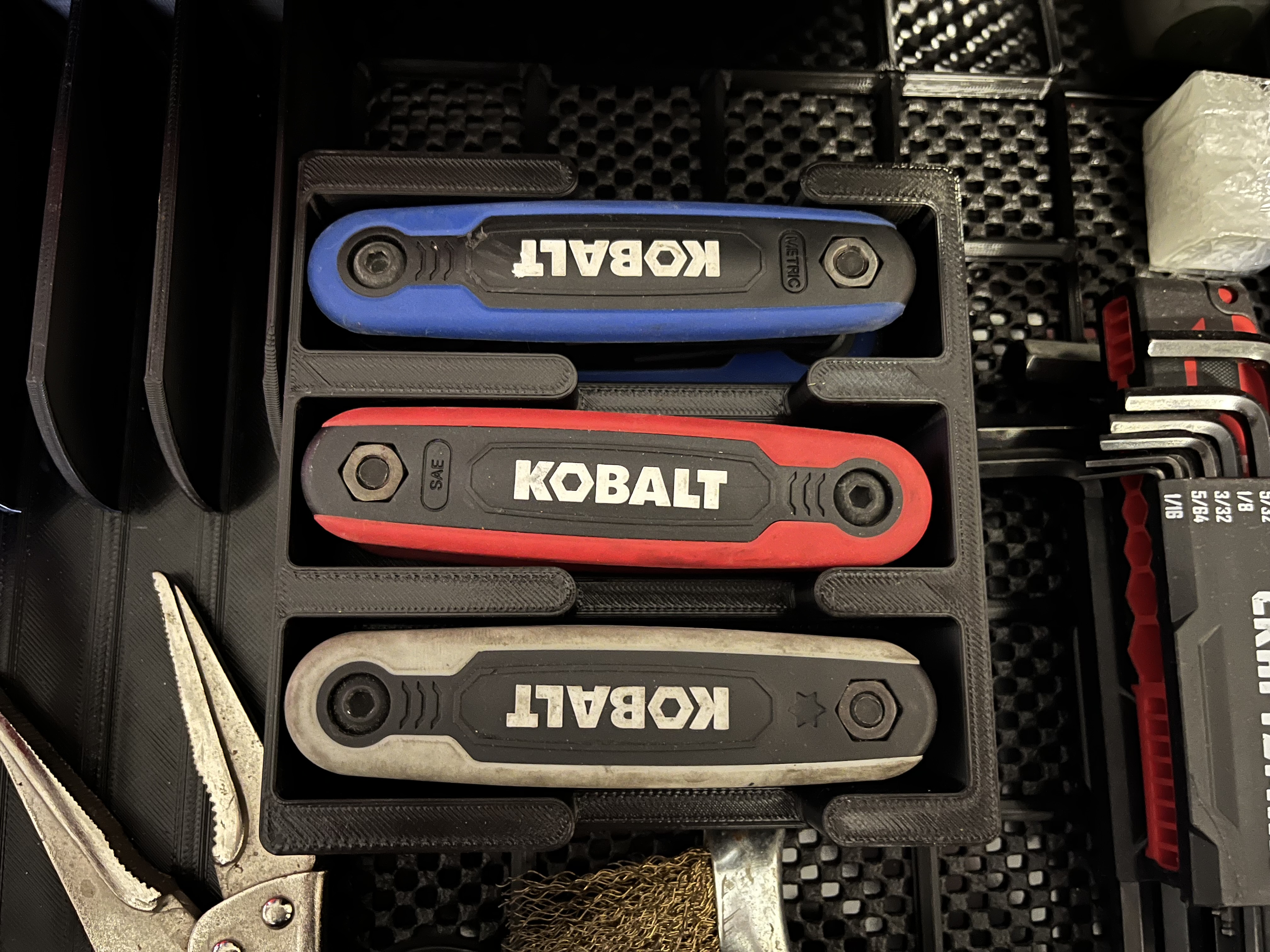 Gridfinity Kobalt Allen Key Tray