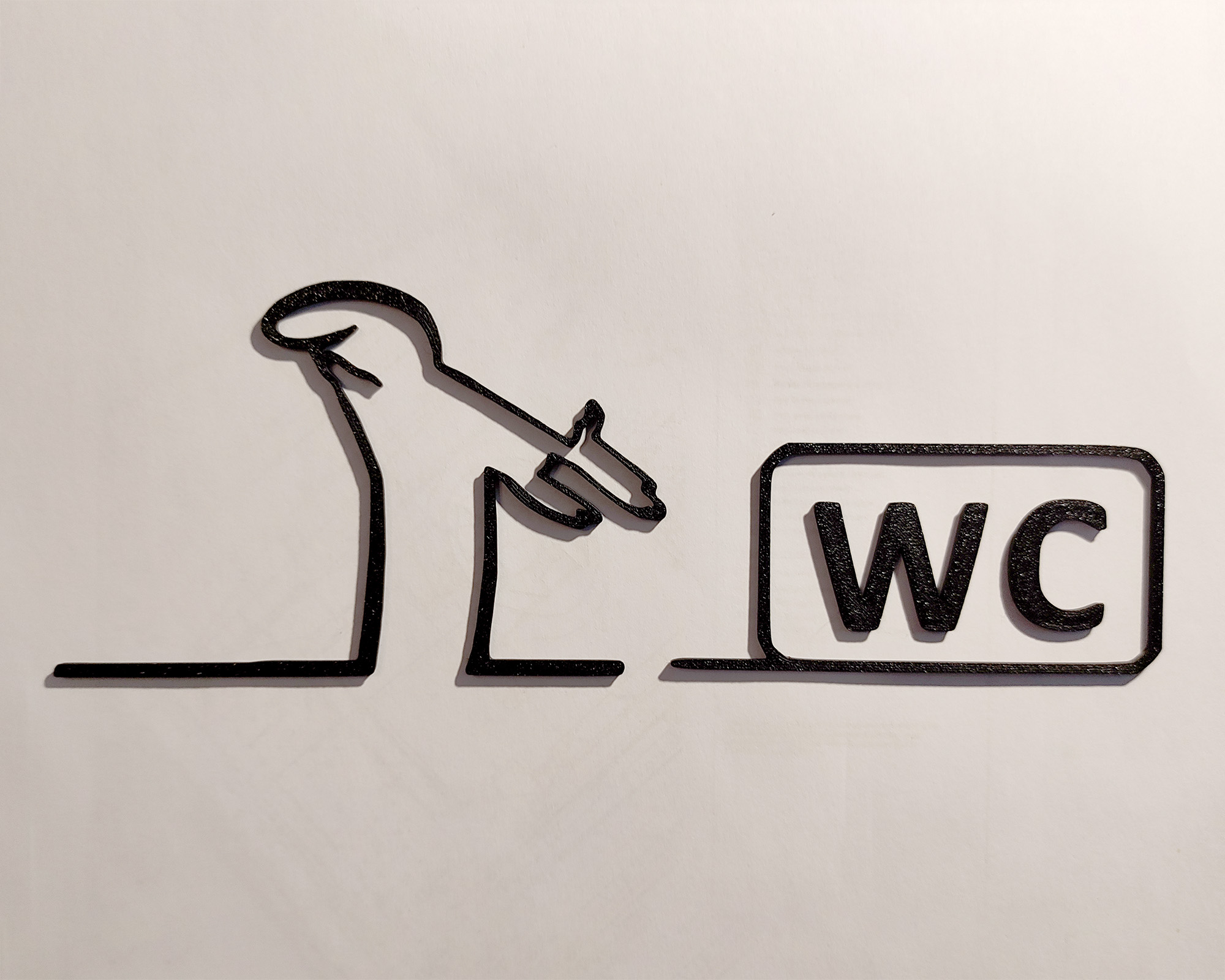 WC door hanger from the iconic cartoon "La Linea" Balum Balum.