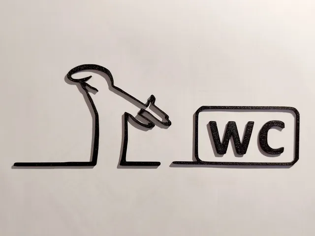 WC door hanger from the iconic cartoon "La Linea" Balum Balum.