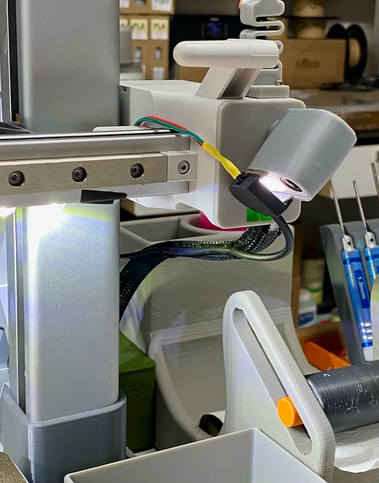 Bambu Lab A1 Camera Relocator BiQu Panda LED Strip Capable by
