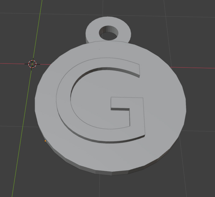 Keychain with letter "G"