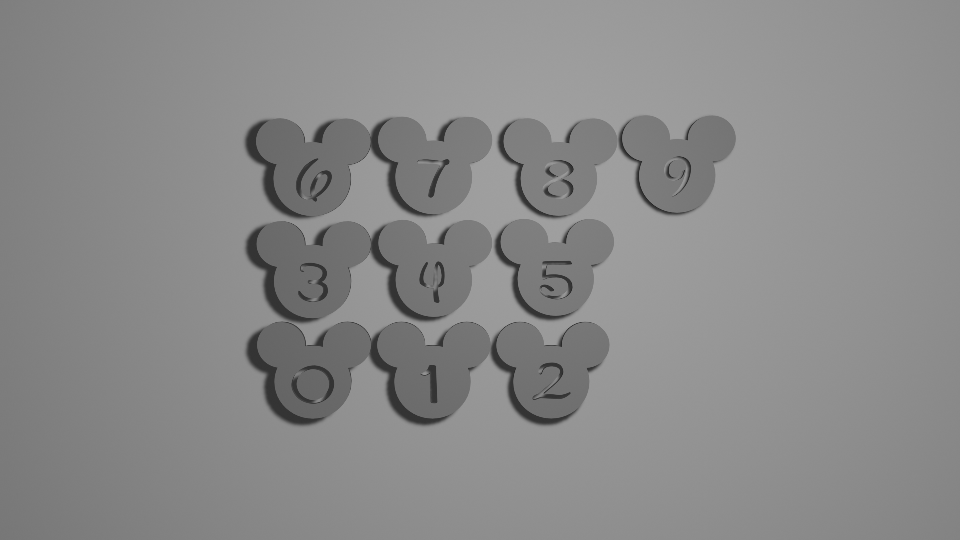 Mickey mouse numbers