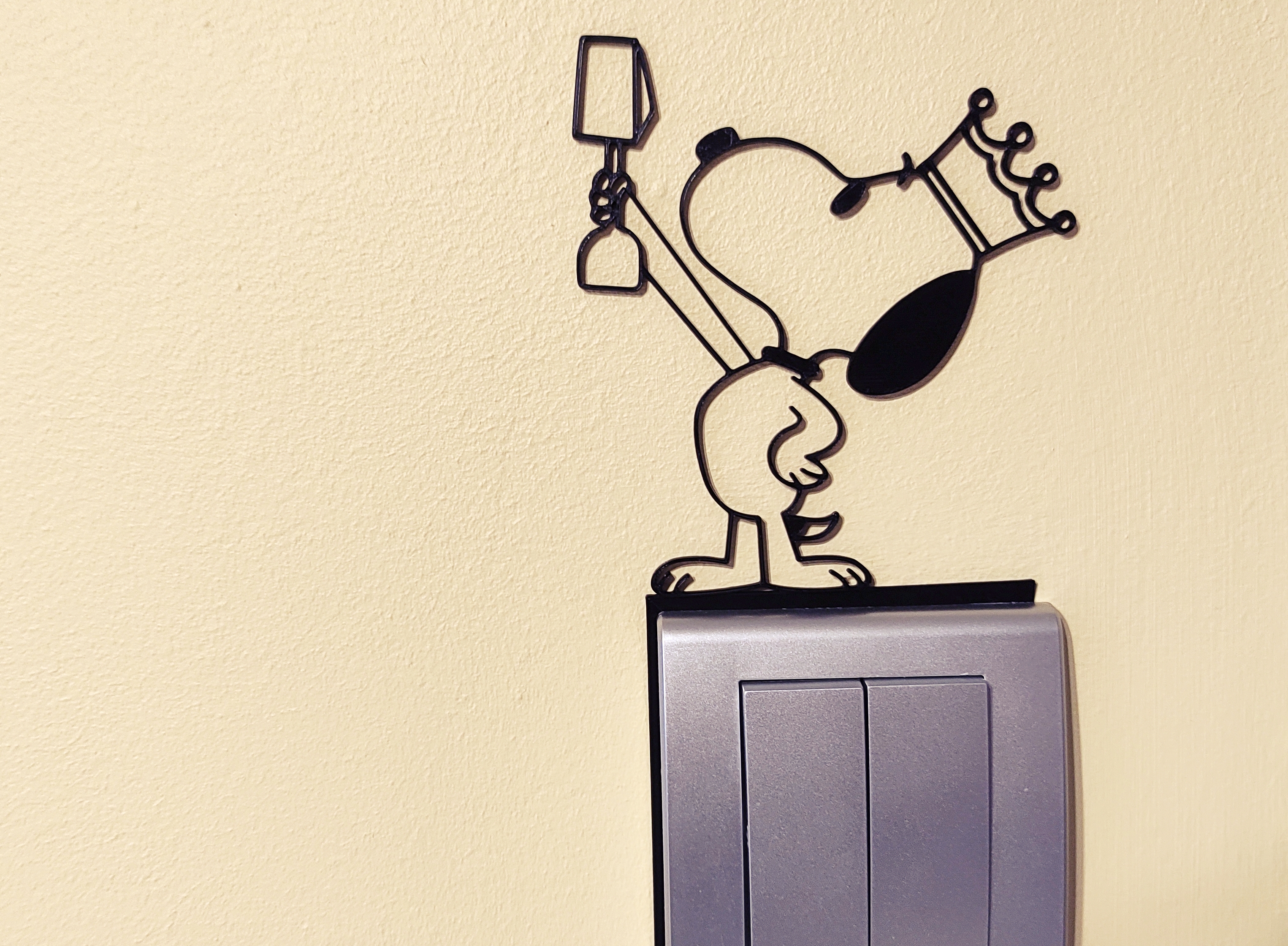 Snoopy Light Switch / Outlet Decoration - 3D Printable Model 21