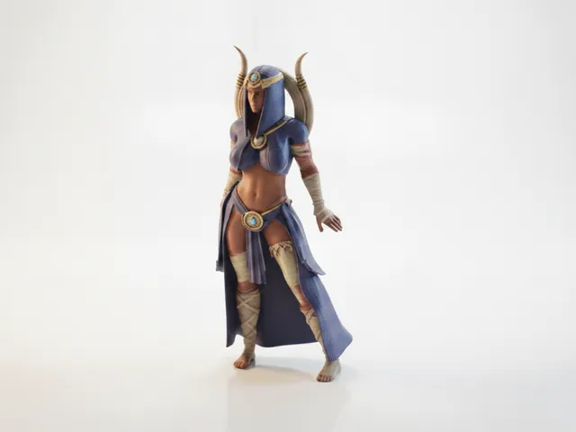 Egyptian Lady Figurine Female Figure 3D Printable