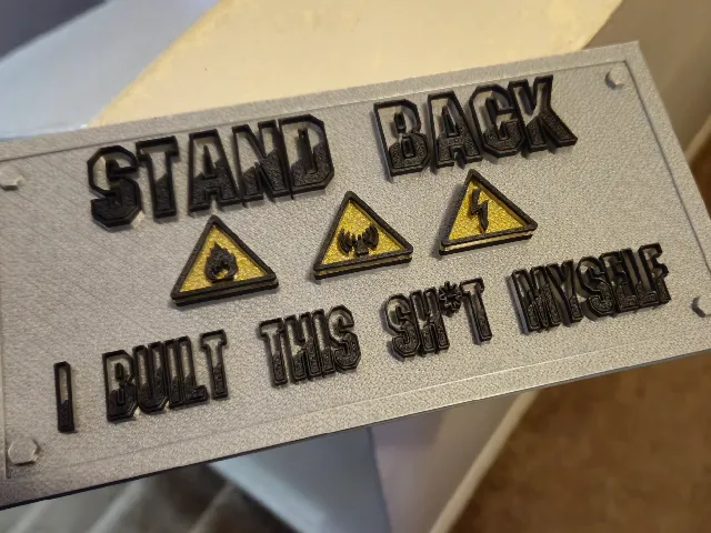 Stand Back Warning Sign