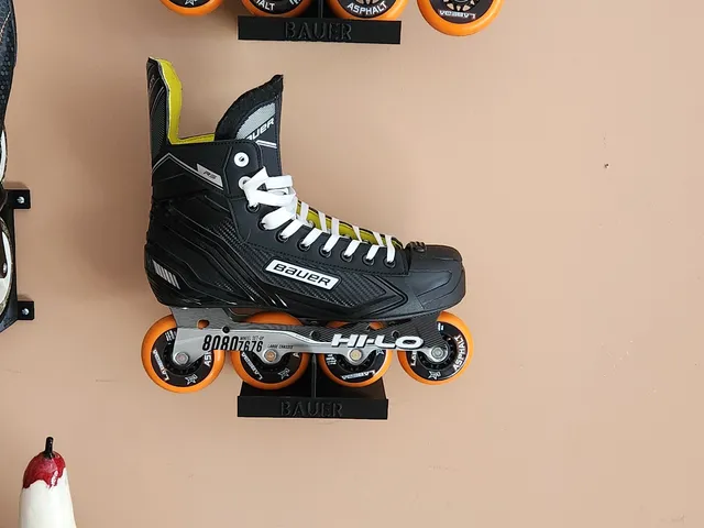 Roller hockey skate holder
