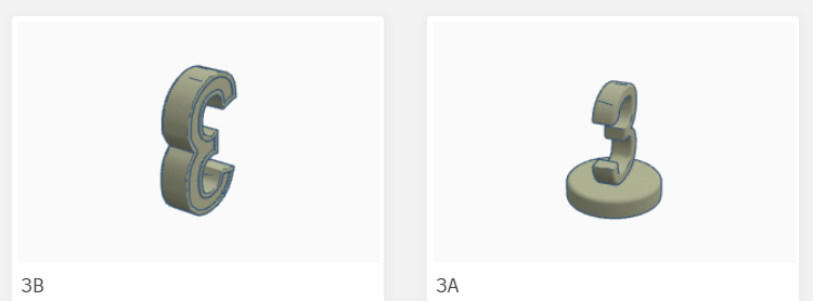 Two variants of 3D number 3