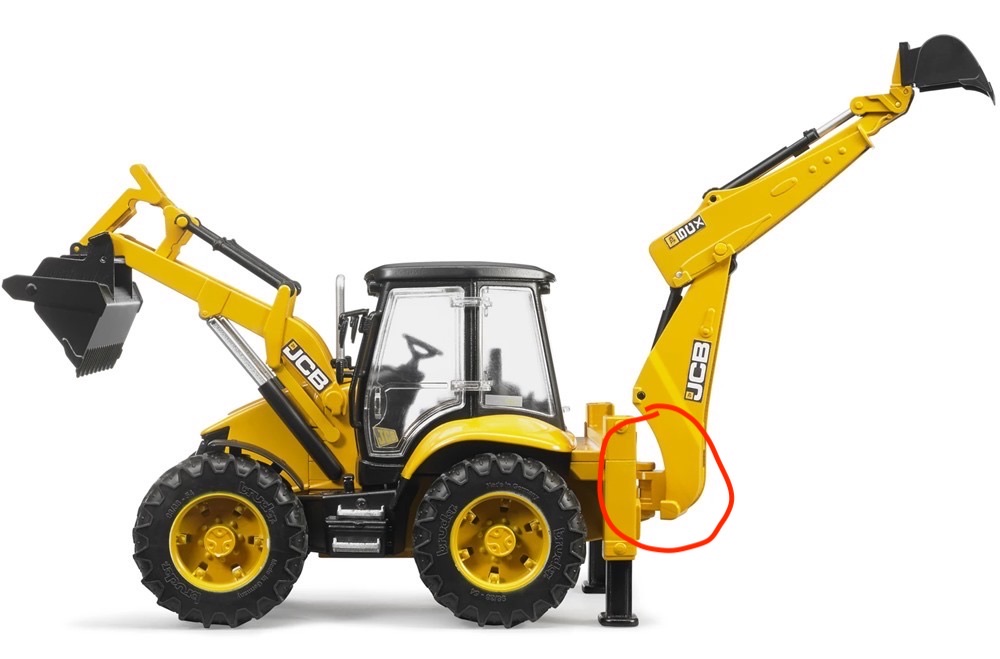 Bruder jcb 5cx boom mount