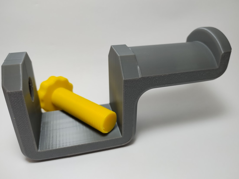 Clampable Headphone Stand - Mounts to a Vertical structure