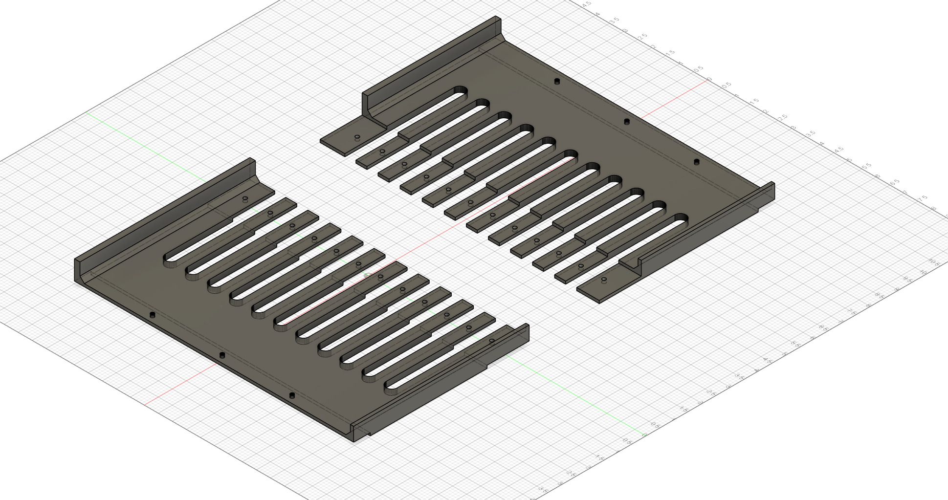 19" 1U Rack Mount Shelf - Split Middle part