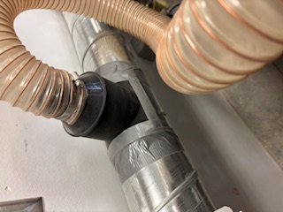 5" Tap to 4" Stem Saddle Boot Tap for Dust Collection