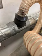 5" Tap to 4" Stem Saddle Boot Tap for Dust Collection