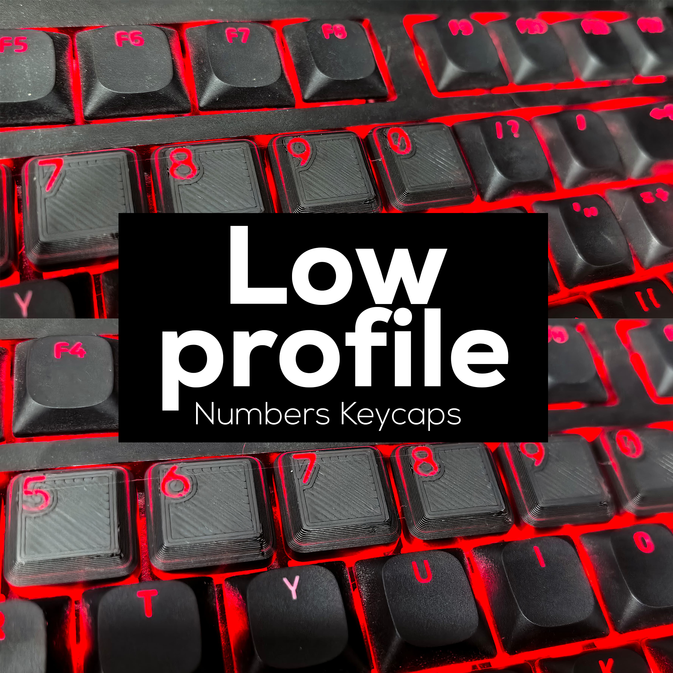 Minimalist Numeric Keycaps for Mechanical Keyboard  |  Keycaps numéricos minimalistas para teclado mecánico