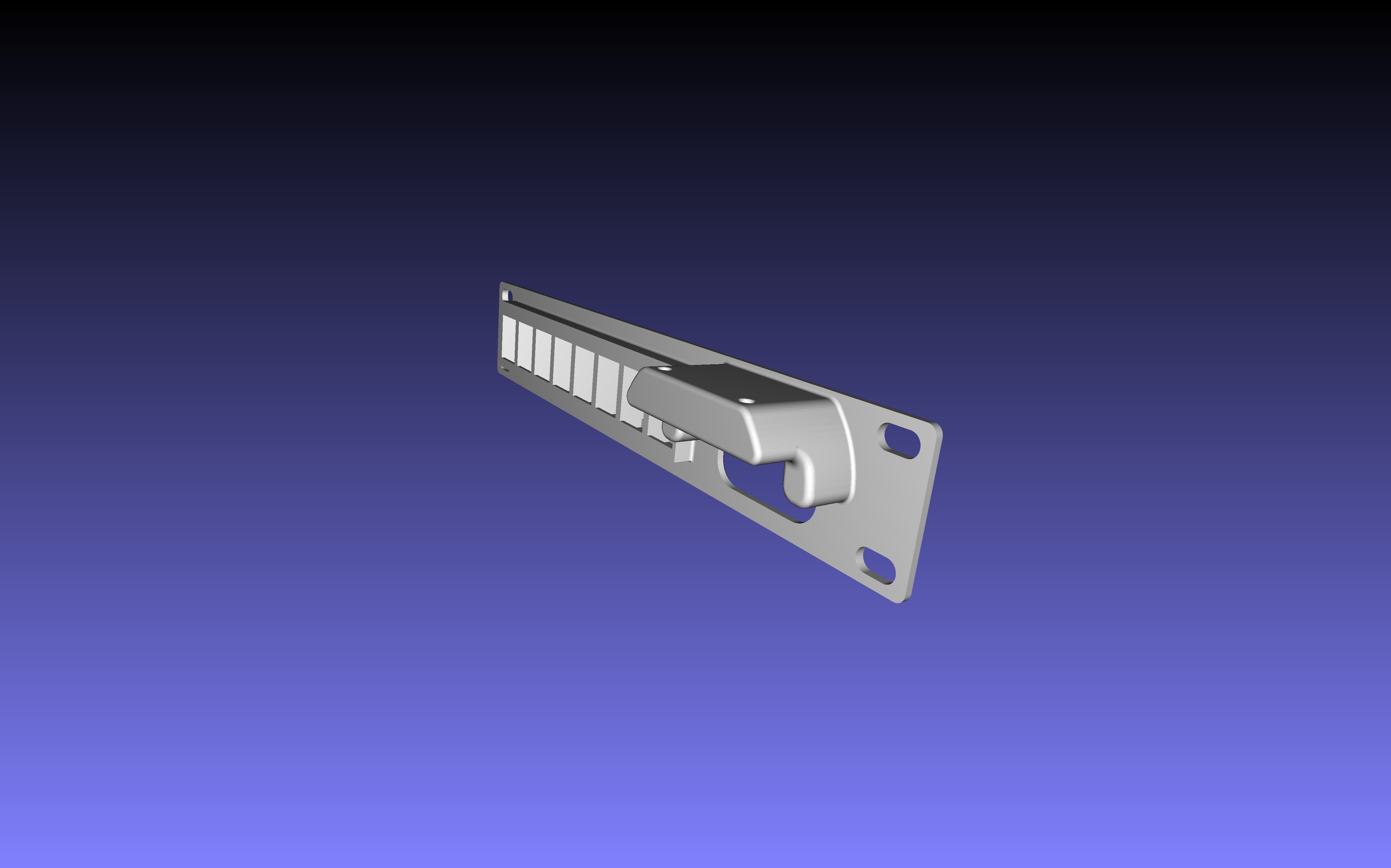 10 inch JetKVM mount with 8 keystone modules