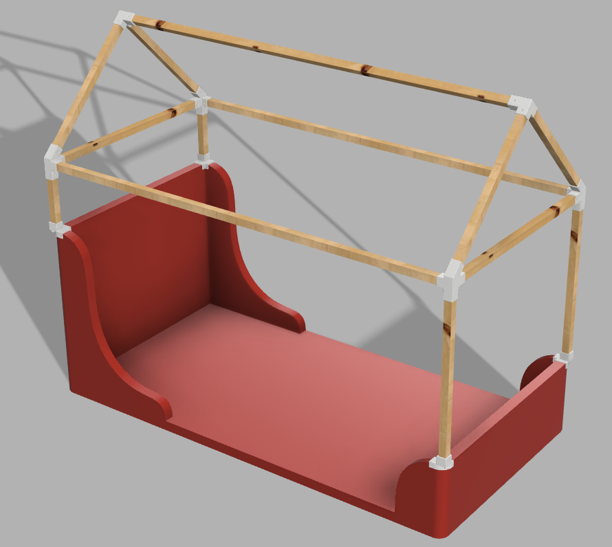 Connector for cabin bed in cleats