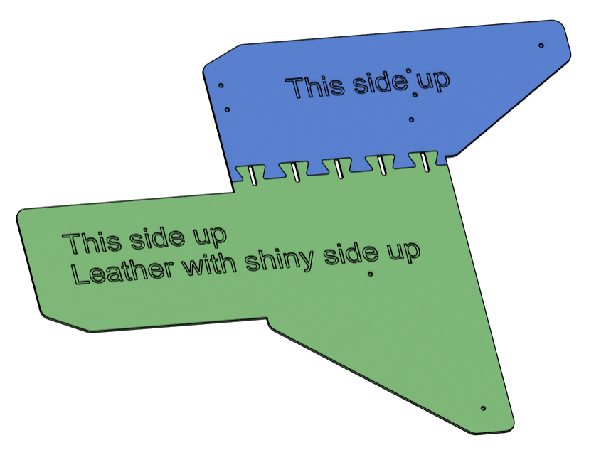 Leather wallet template, no sewing