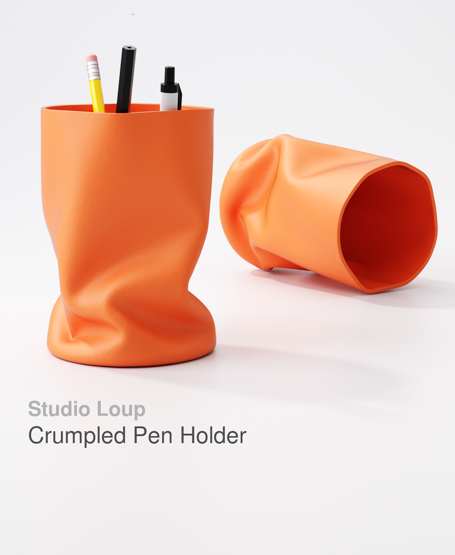 Crumpled Pen Holder