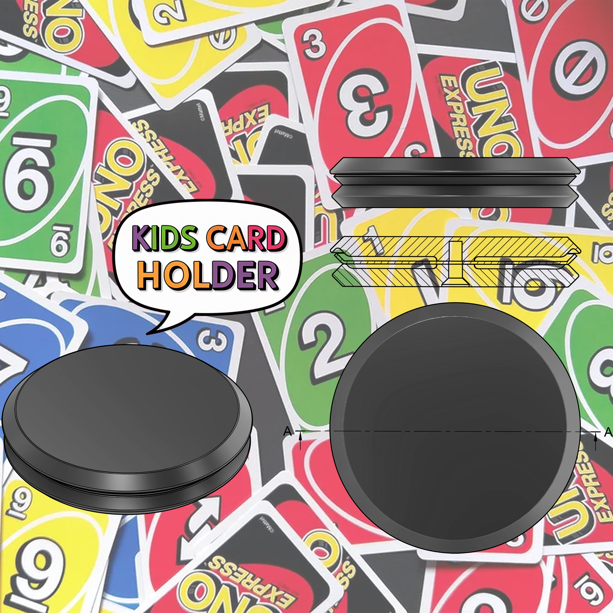 Kids Playing Card Holder | ANIMAL Themed