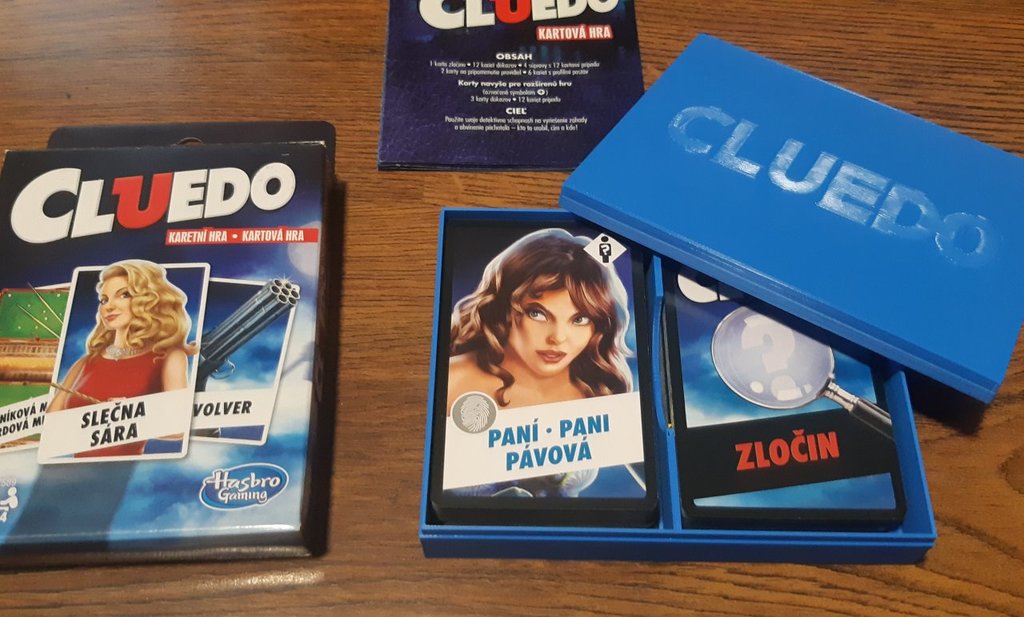 Cluedo Card Game - insert box for cards