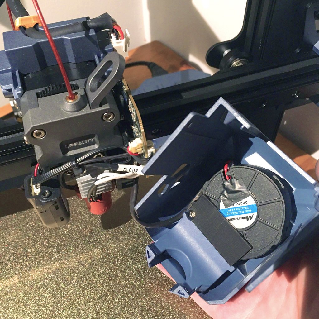CR-10 SE Quiet Fan Mod - 5015 Blower Fan Retrofit Adapter