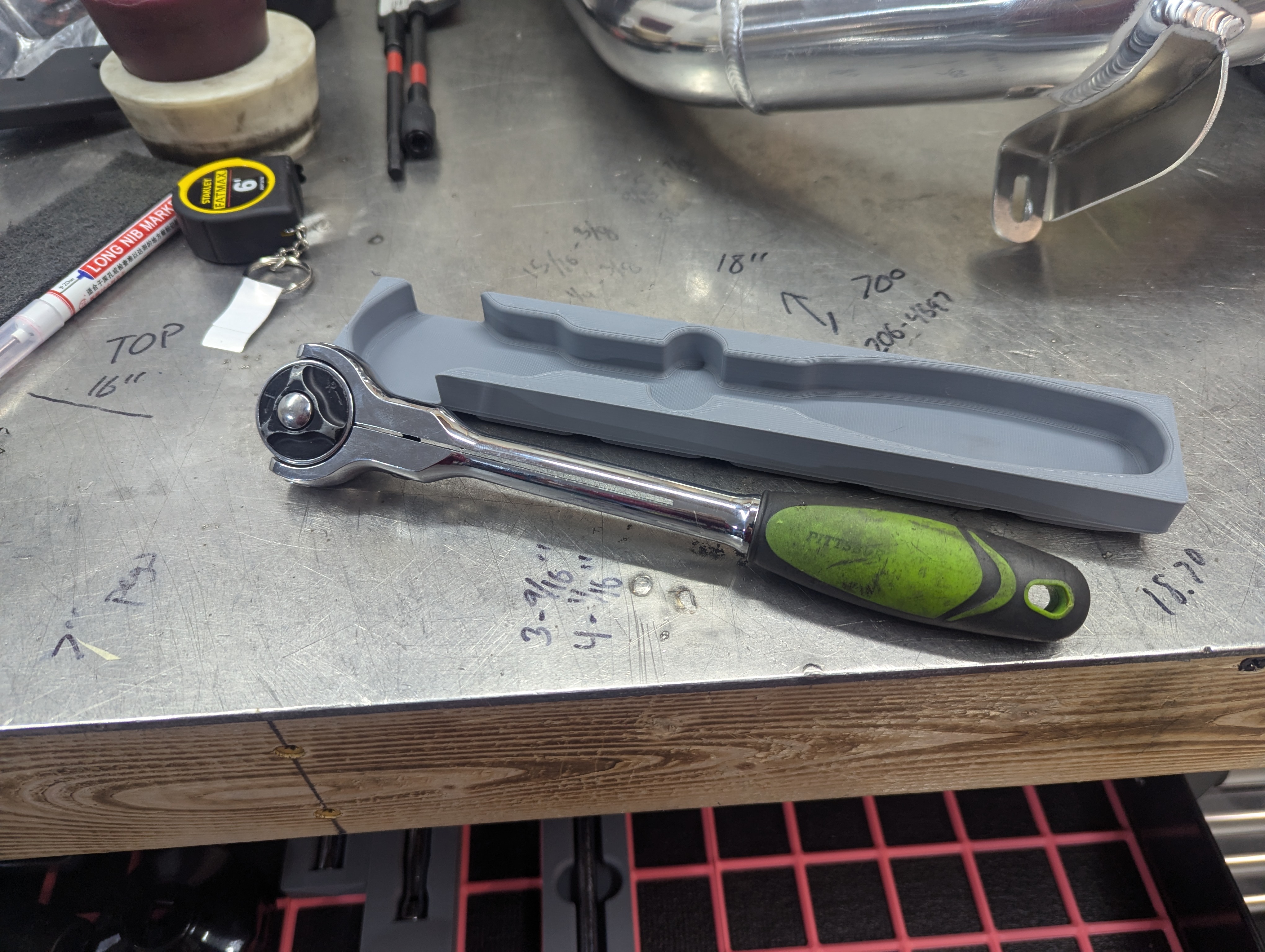 Gridfinity holder for Harbor Freight (Pittsburgh) 3/8" swivel ratchet
