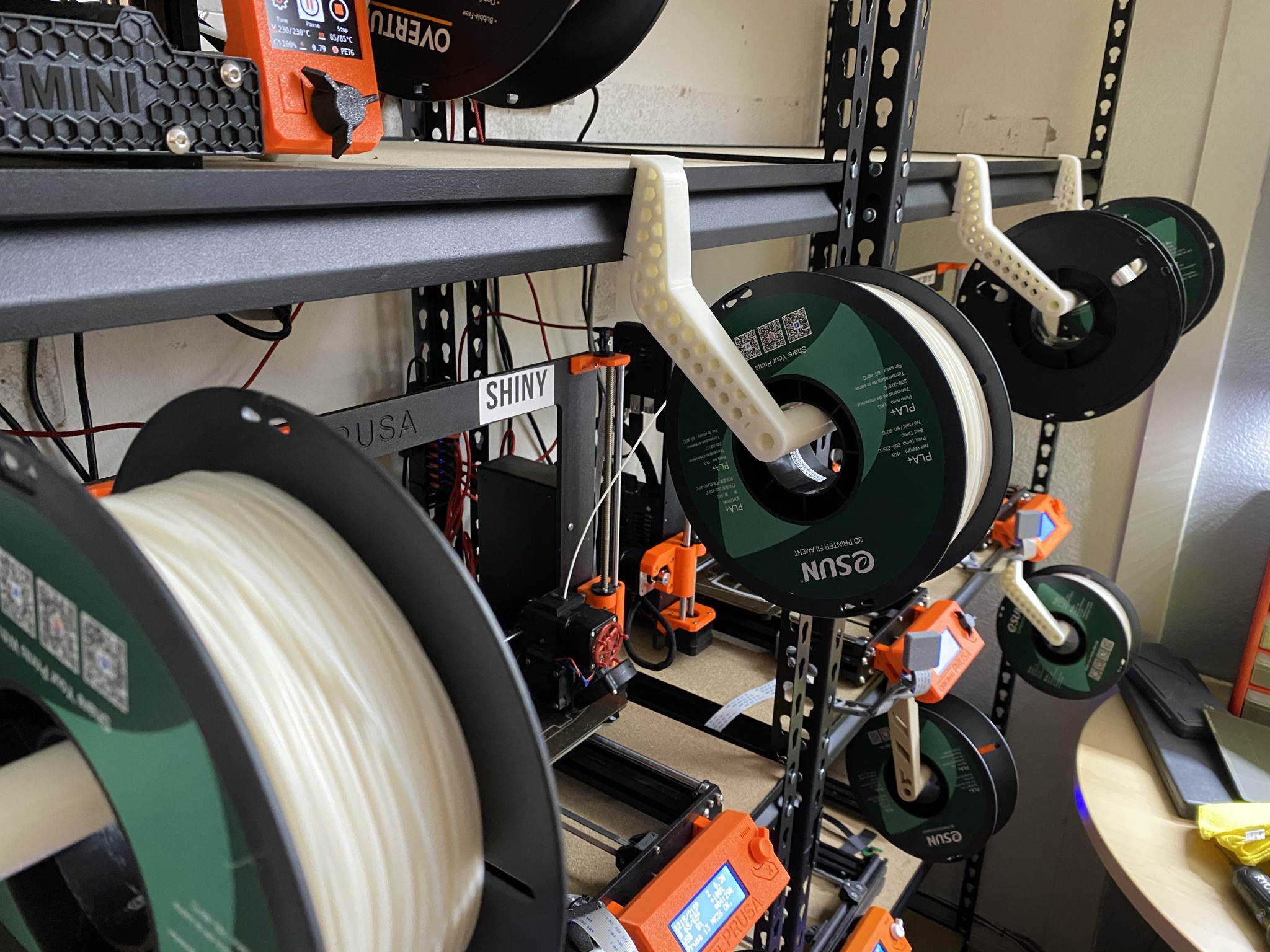 Spool holder for free-standing metal shelves by theamzngq | Download ...