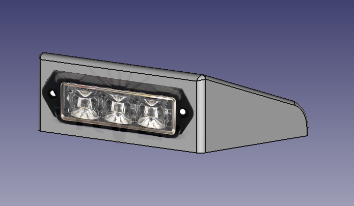 LED Warning Light Mounting Plate