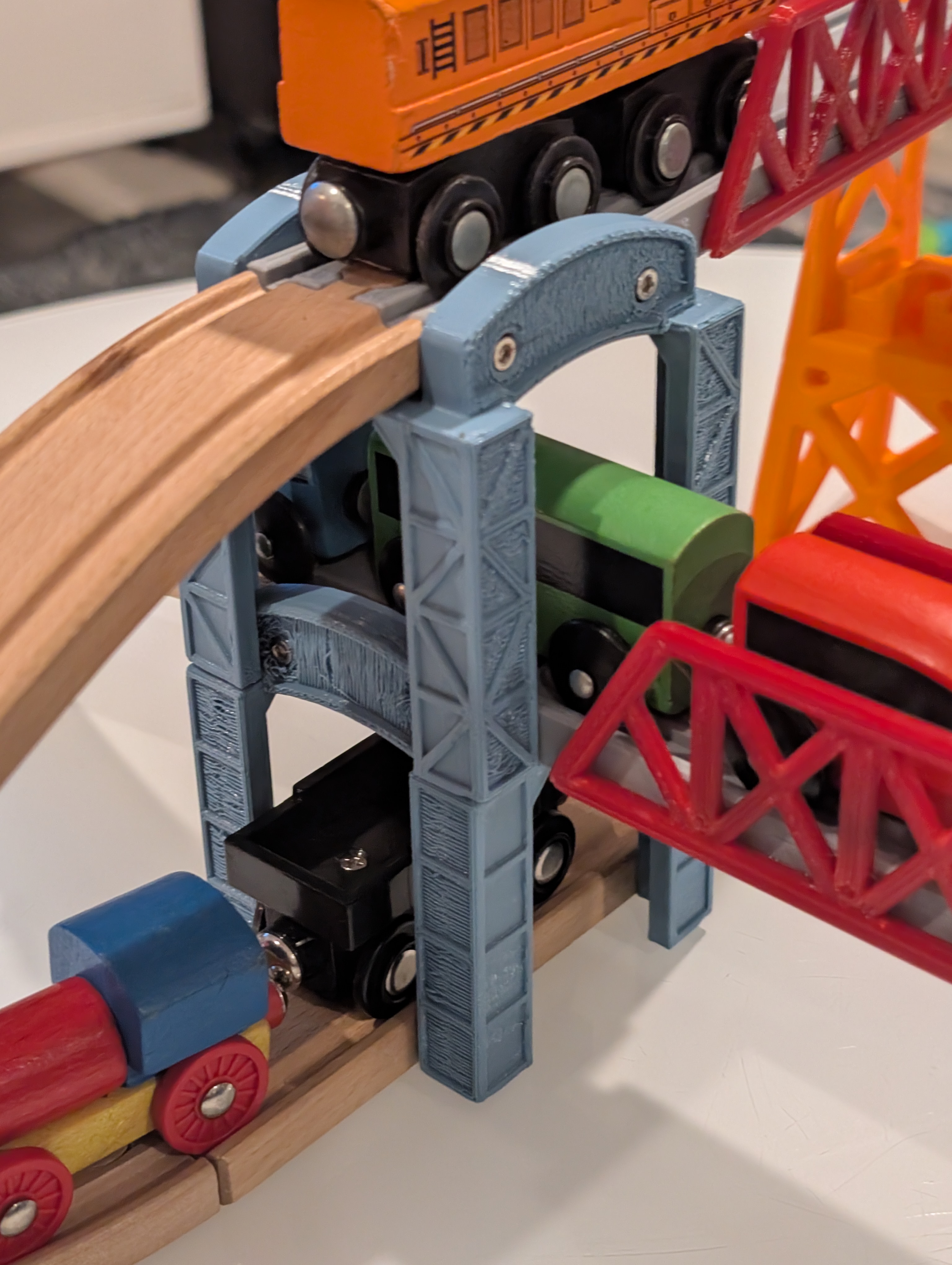 Stacking Bridge Supports for Wooden Trains -Brio Compatible