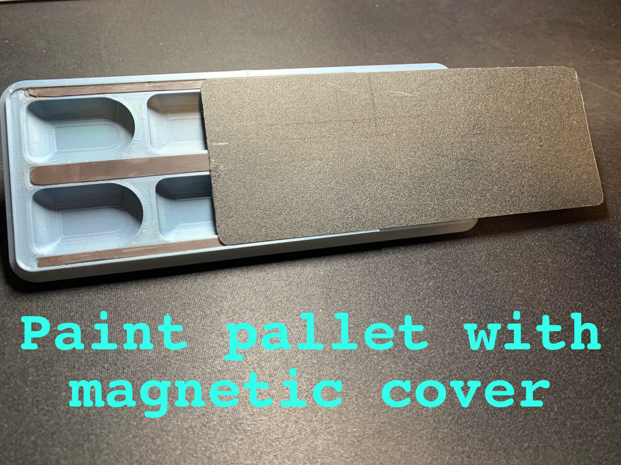 Paint pallet with magnetic cover