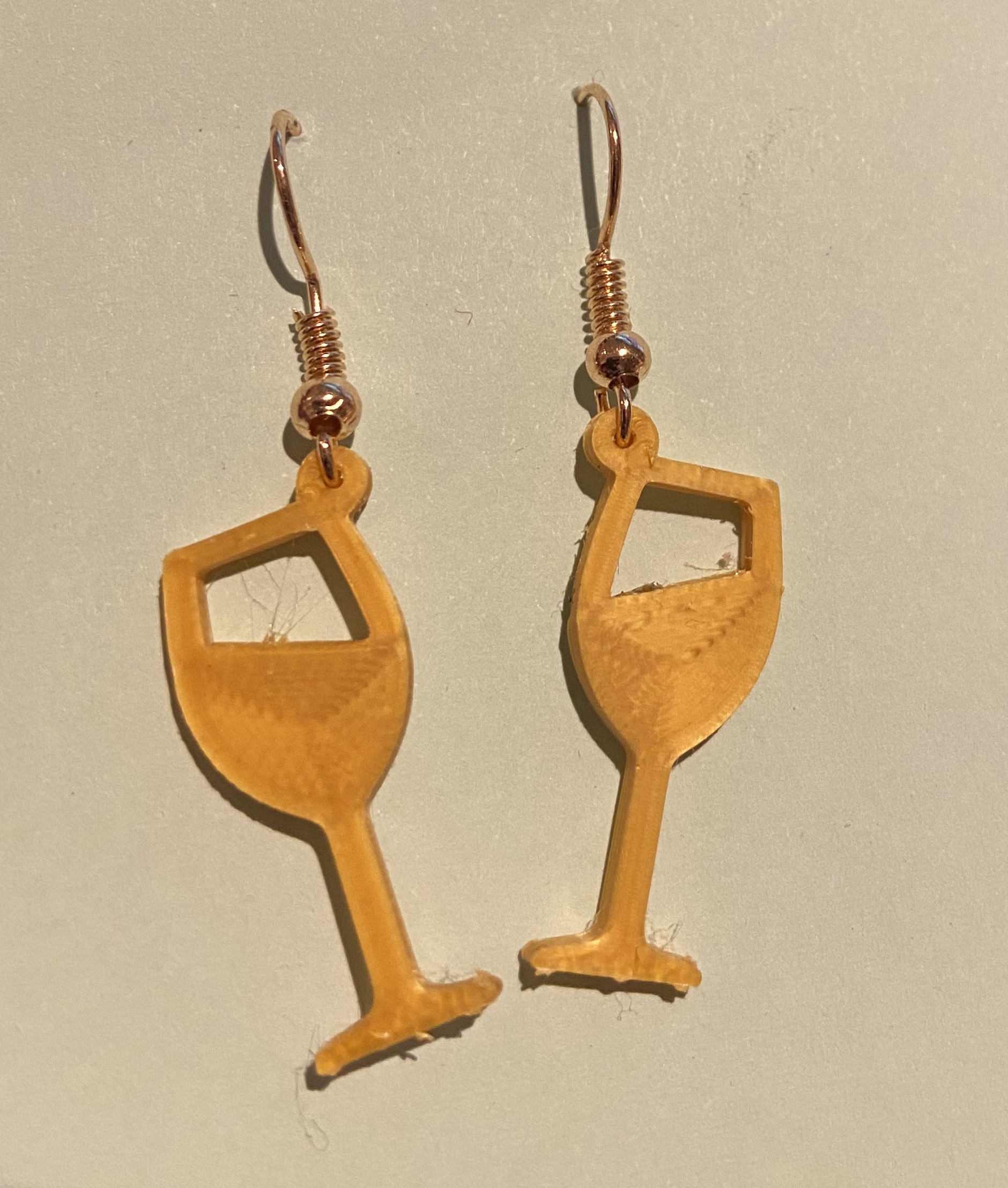 Wine glass earrings