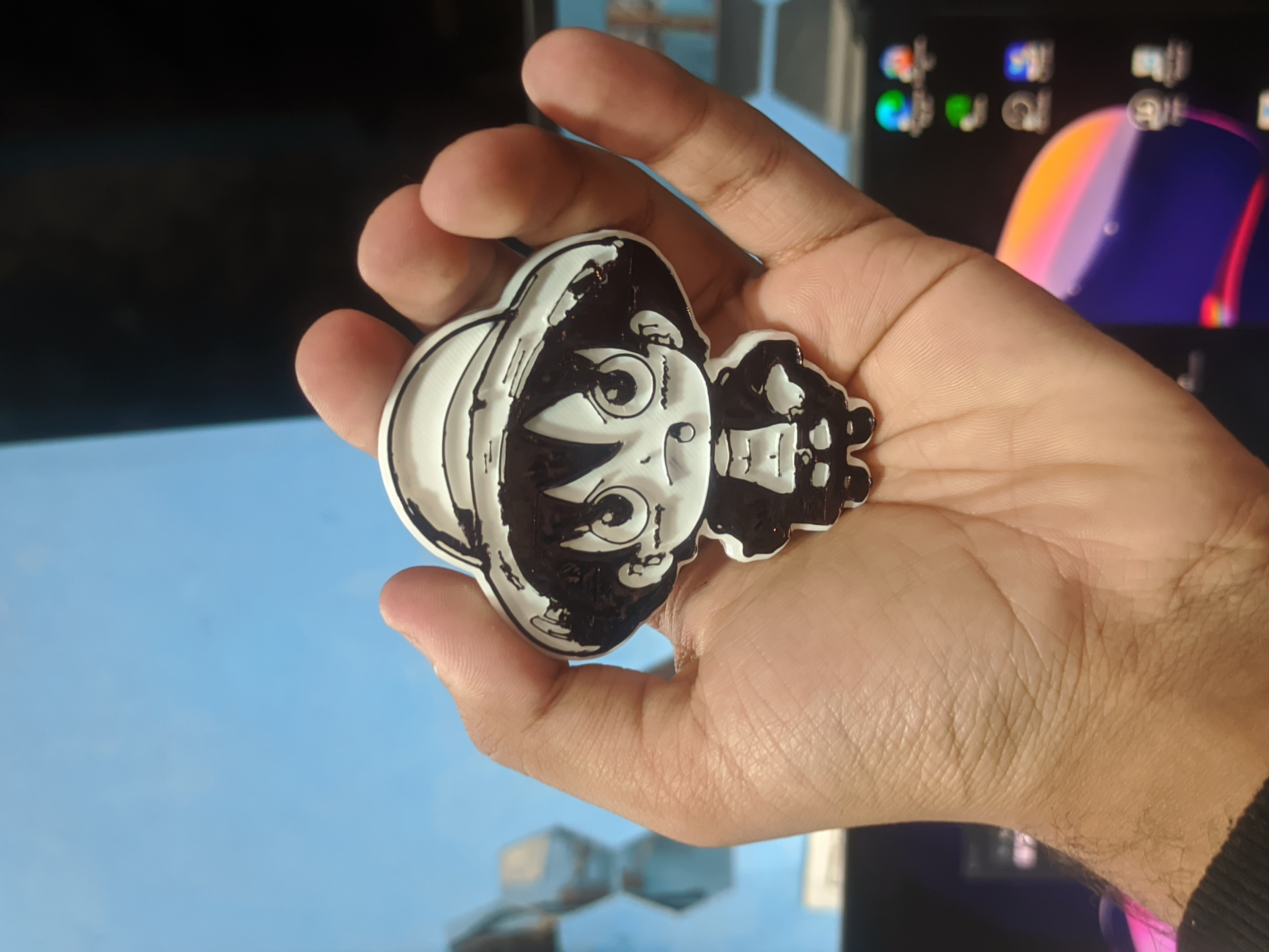Luffy 3D Printed Fridge Magnet - One Piece Inspired