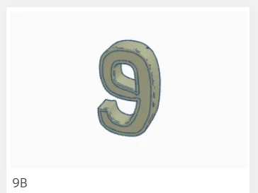 Three variants of 3D number 9