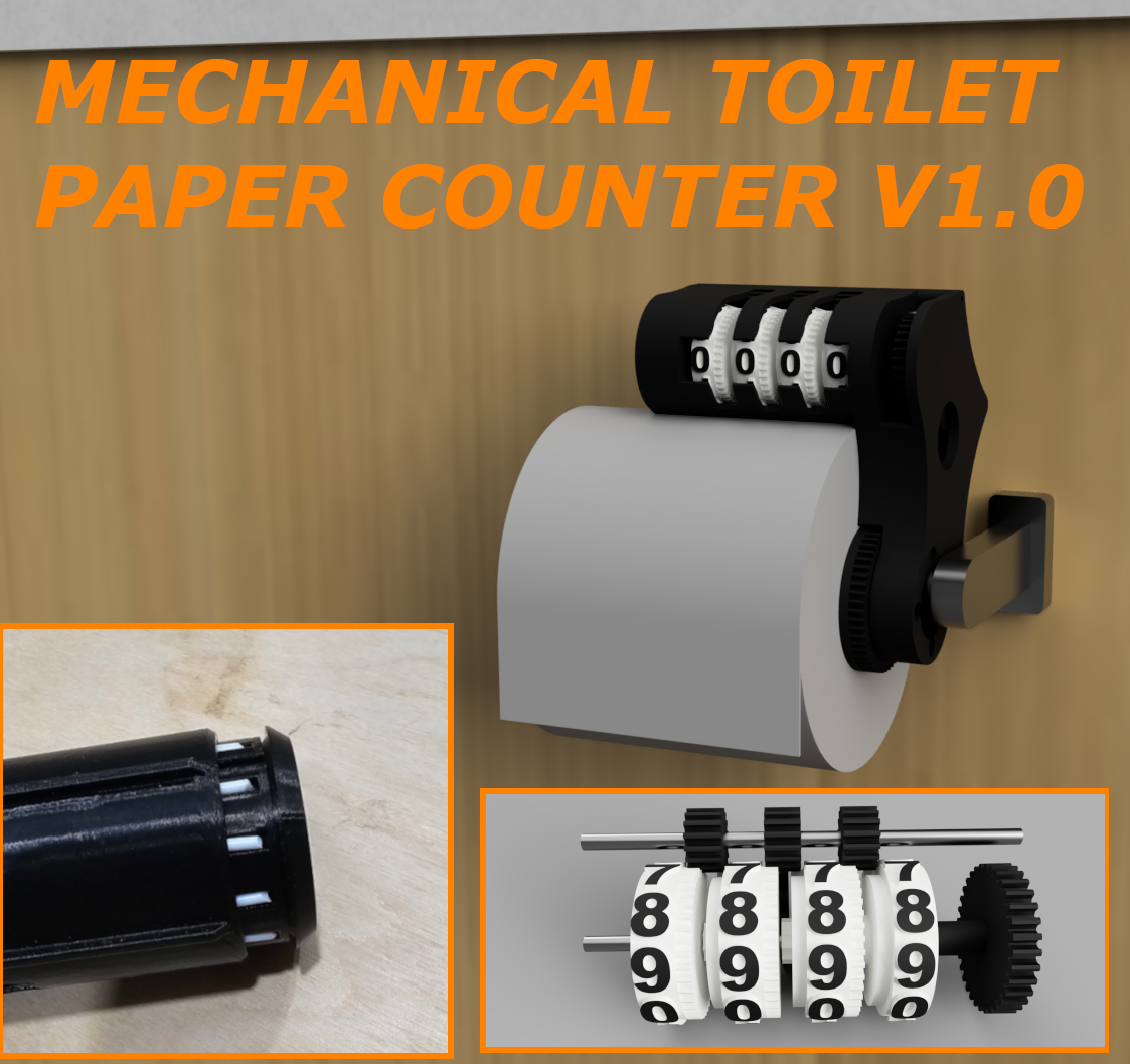 Mechanical Toilet Paper Counter