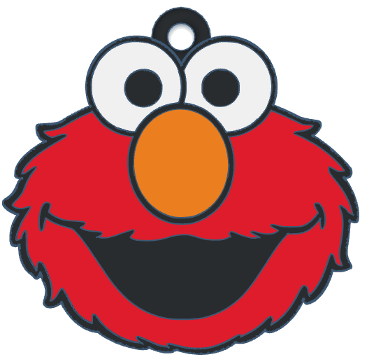 Red Monster Says A Me Elmo Sesame Street Keychain — miniatura 3