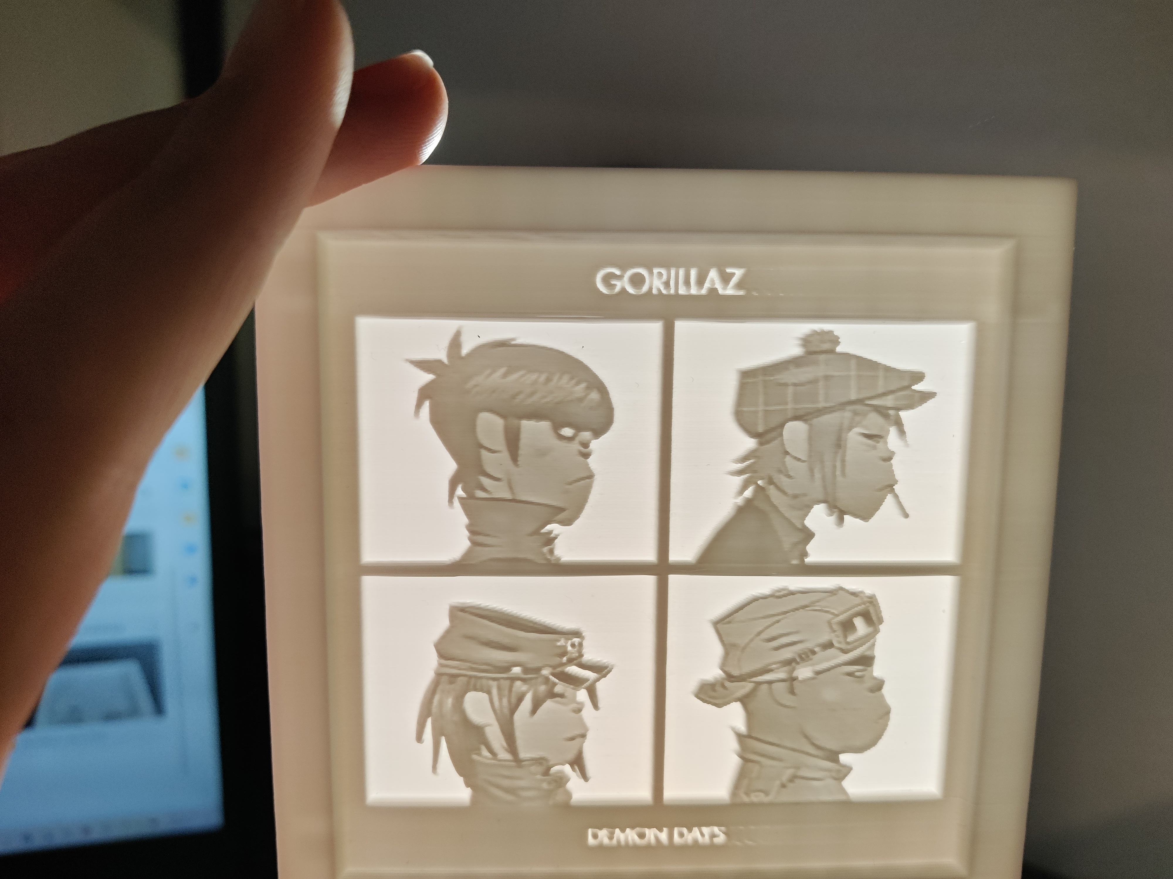 Gorillaz - Demon Days Lithophane