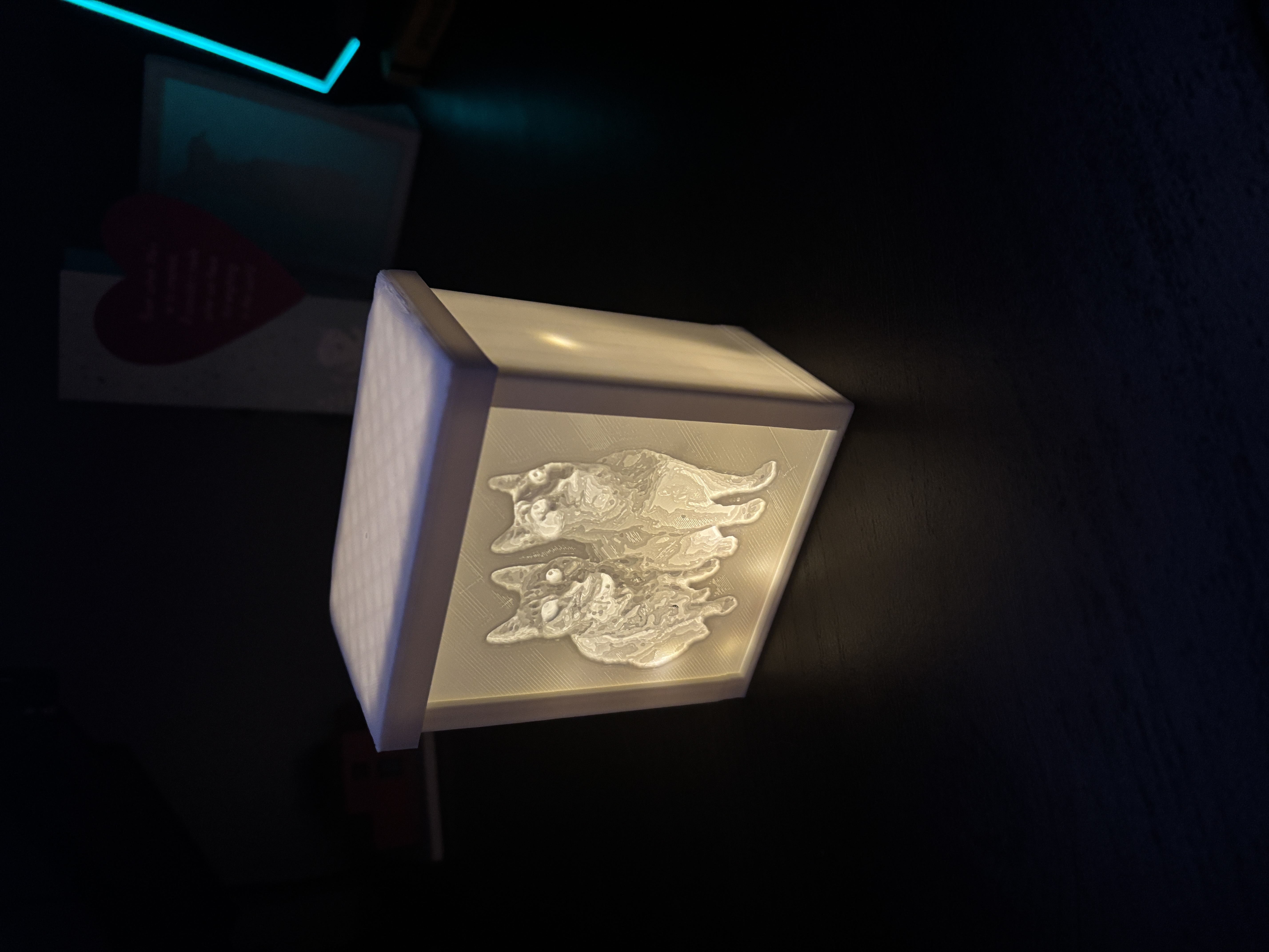 Miniatura 2 do modelo 3D Lithophane Light Box CUSTOMIZABLE