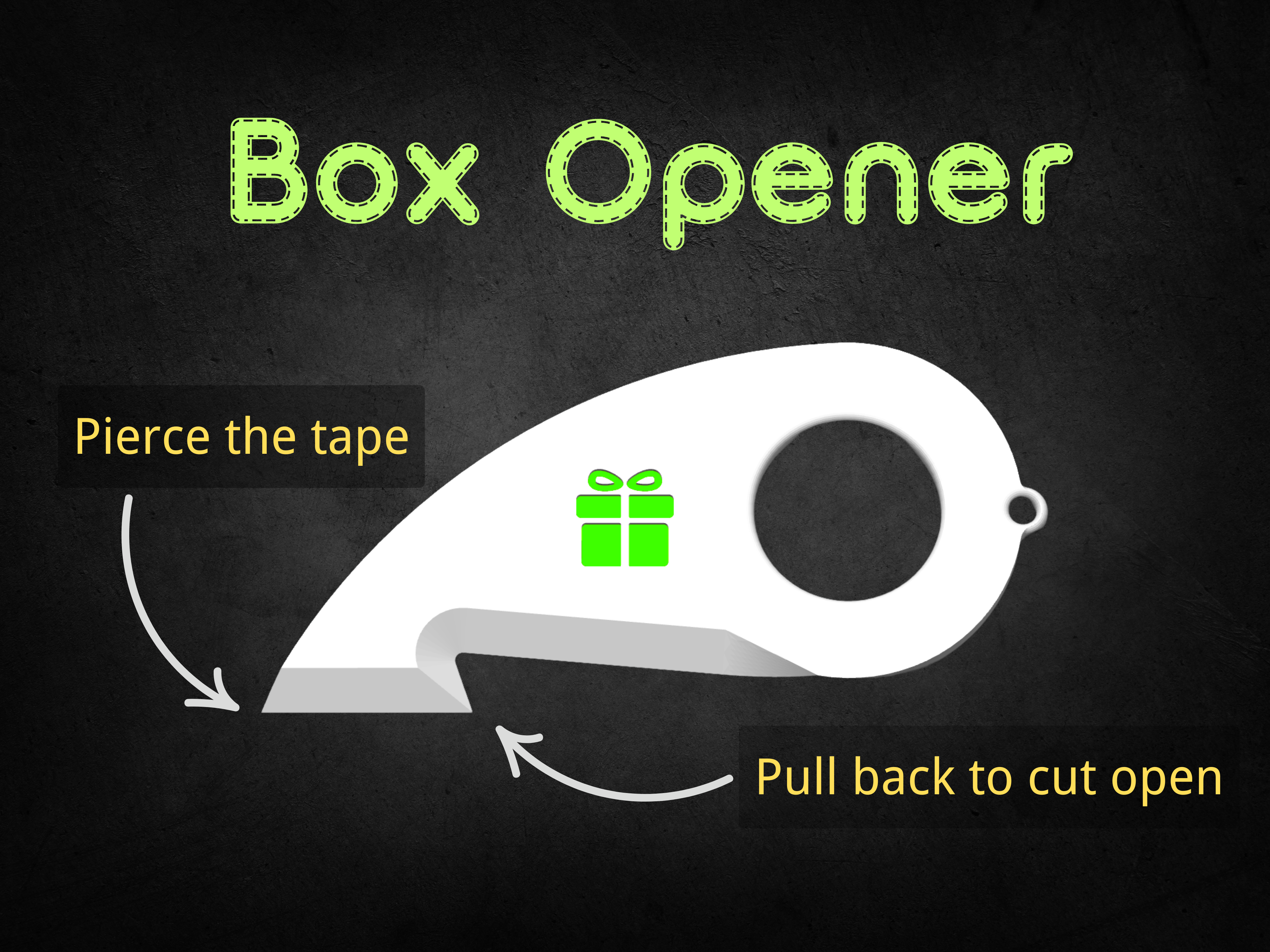 Practical Box Opener - Attachable to a keychain