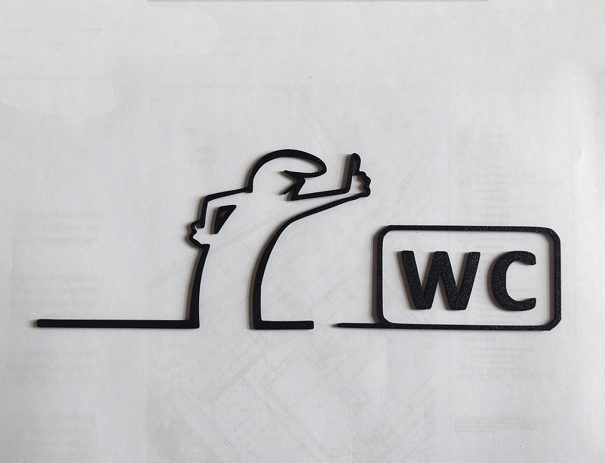WC door hanger from the iconic cartoon "La Linea" Balum Balum.