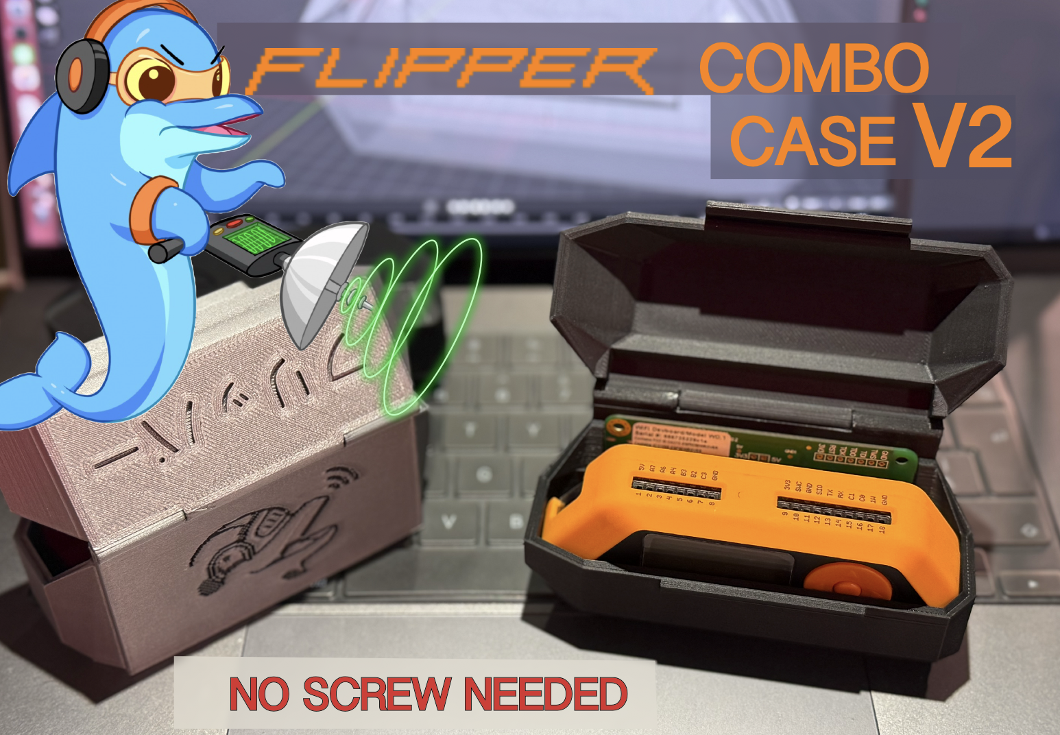 Flipper Zero + wifi module ComboCase V2