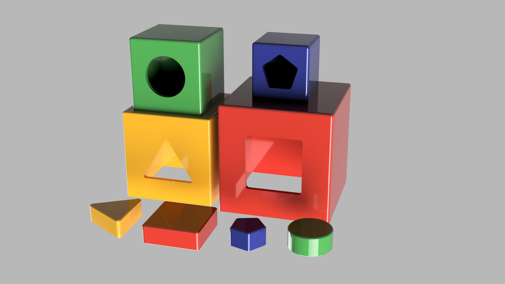 Cube tower toy, montesori